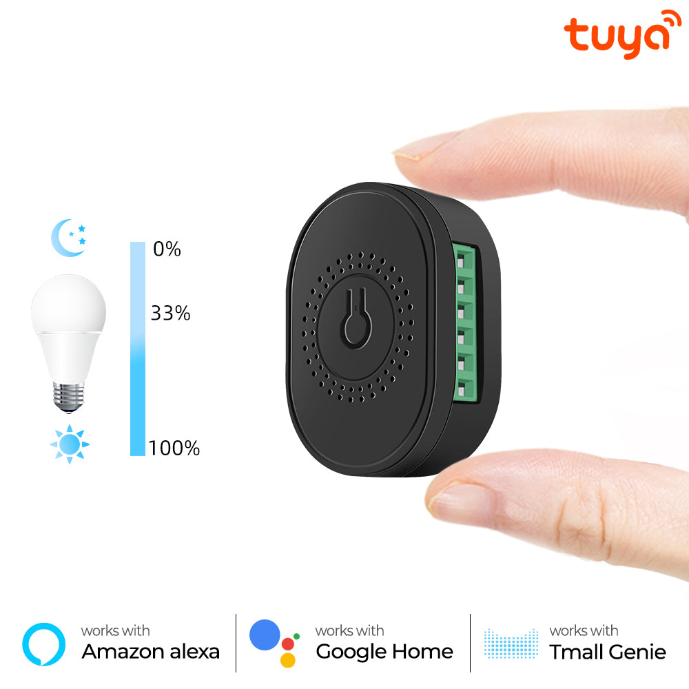 SMATRUL WiFi Dimmer Light Switch, Mini Light Relay Module with Timer APP Remote Control Voice Control