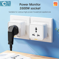 SMATRUL WIFI 433 Universal 20A 3500W Smart Socket With Power Monitor Home Smart Power Outlet