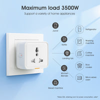 SMATRUL WIFI 433 Universal 20A 3500W Smart Socket With Power Monitor Home Smart Power Outlet