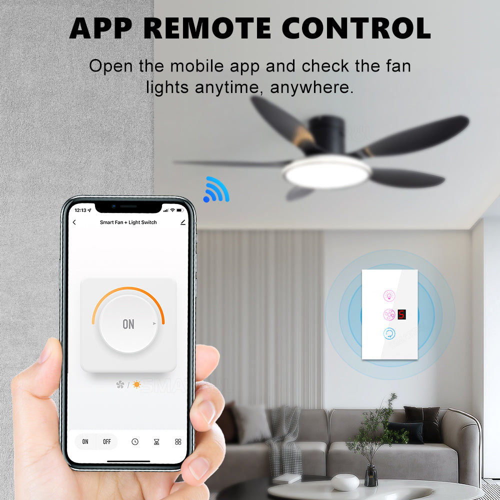 Wifi Smart Wall Touch Light Switch Glass Panel Wireless Remote Control by  Mobile App Anywhere