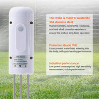 SMATRUL ZigBee Tuya Smart Soil Temperature Humidity Tester Soil Moisture Monitor for Garden Farm Lawn