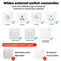 SMATRUL 16A ZigBee Relay Switch 2 Gang 2 Way Smart Switch