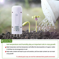 SMATRUL ZigBee Tuya Smart Soil Temperature Humidity Tester Soil Moisture Monitor for Garden Farm Lawn