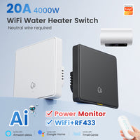 SMATRUL 20A WiFi RF433 Switch For Water Heater Tuya Smart Home 4000W Timing Countdown Wireless Wall Switch APP Voice Control With Alexa Google Home