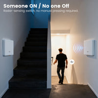 SMATRUL Tuya WiFi Smart 10G Human Radar Motion Sensor Switch EU Wall Light Switch No Neutral APP Remote Voice Timer Alarm Control for Smart Home