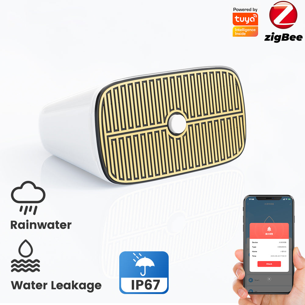 SMATRUL Tuya Smart Home ZigBee Rainwater Leakage Sensor Rain Water Leak Detector Flooding IP67 Outdoor Waterproof App Control Security Alarm Wireless