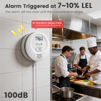 SMATRUL Tuya Smart WiFi Gas Leak Detector Natural Gas LPG Combustible Sensor with 100dB Alarm App Remote Notification Auto Valve Control