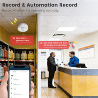 SMATRUL Tuya Smart WiFi Gas Leak Detector Natural Gas LPG Combustible Sensor with 100dB Alarm App Remote Notification Auto Valve Control