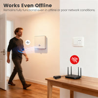 SMATRUL Tuya WiFi Smart 10G Human Radar Motion Sensor Switch EU Wall Light Switch No Neutral APP Remote Voice Timer Alarm Control for Smart Home