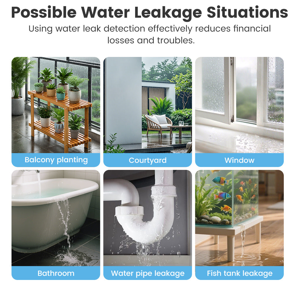 SMATRUL Tuya Smart Home ZigBee Rainwater Leakage Sensor Rain Water Leak Detector Flooding IP67 Outdoor Waterproof App Control Security Alarm Wireless