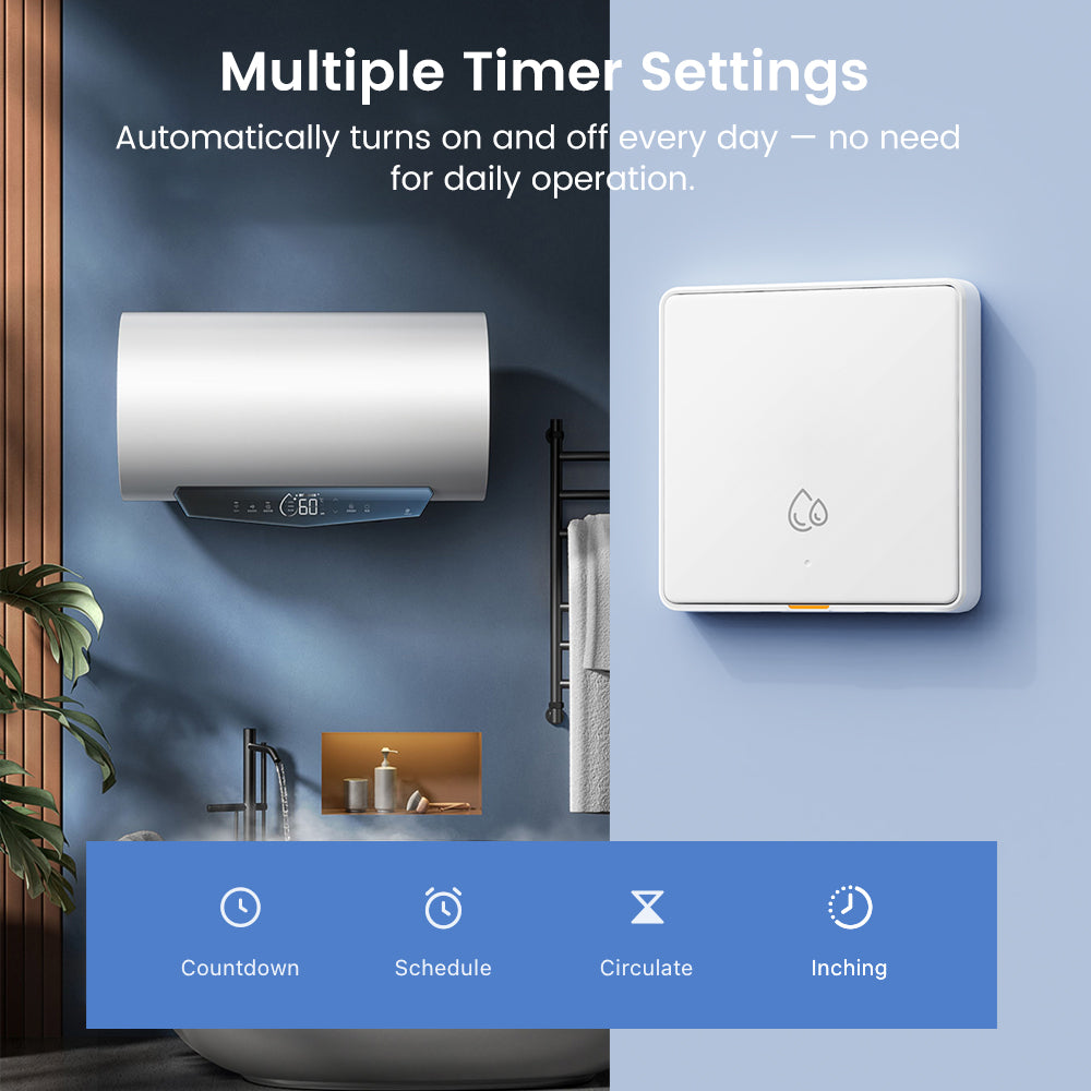 SMATRUL 20A WiFi RF433 Switch For Water Heater Tuya Smart Home 4000W Timing Countdown Wireless Wall Switch APP Voice Control With Alexa Google Home