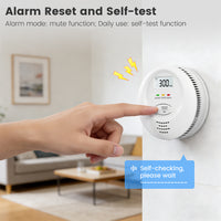 SMATRUL Tuya WiFi Smart Carbon Monoxide Alarm, CO Leak Detector for Kitchen Home Security, App Remote Alert & Voice Warning