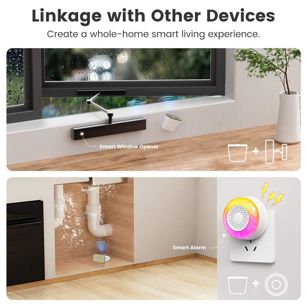 SMATRUL Tuya Smart Home ZigBee Rainwater Leakage Sensor Rain Water Leak Detector Flooding IP67 Outdoor Waterproof App Control Security Alarm Wireless