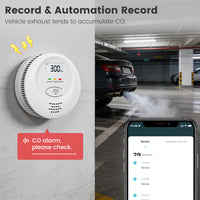 SMATRUL Tuya WiFi Smart Carbon Monoxide Alarm, CO Leak Detector for Kitchen Home Security, App Remote Alert & Voice Warning