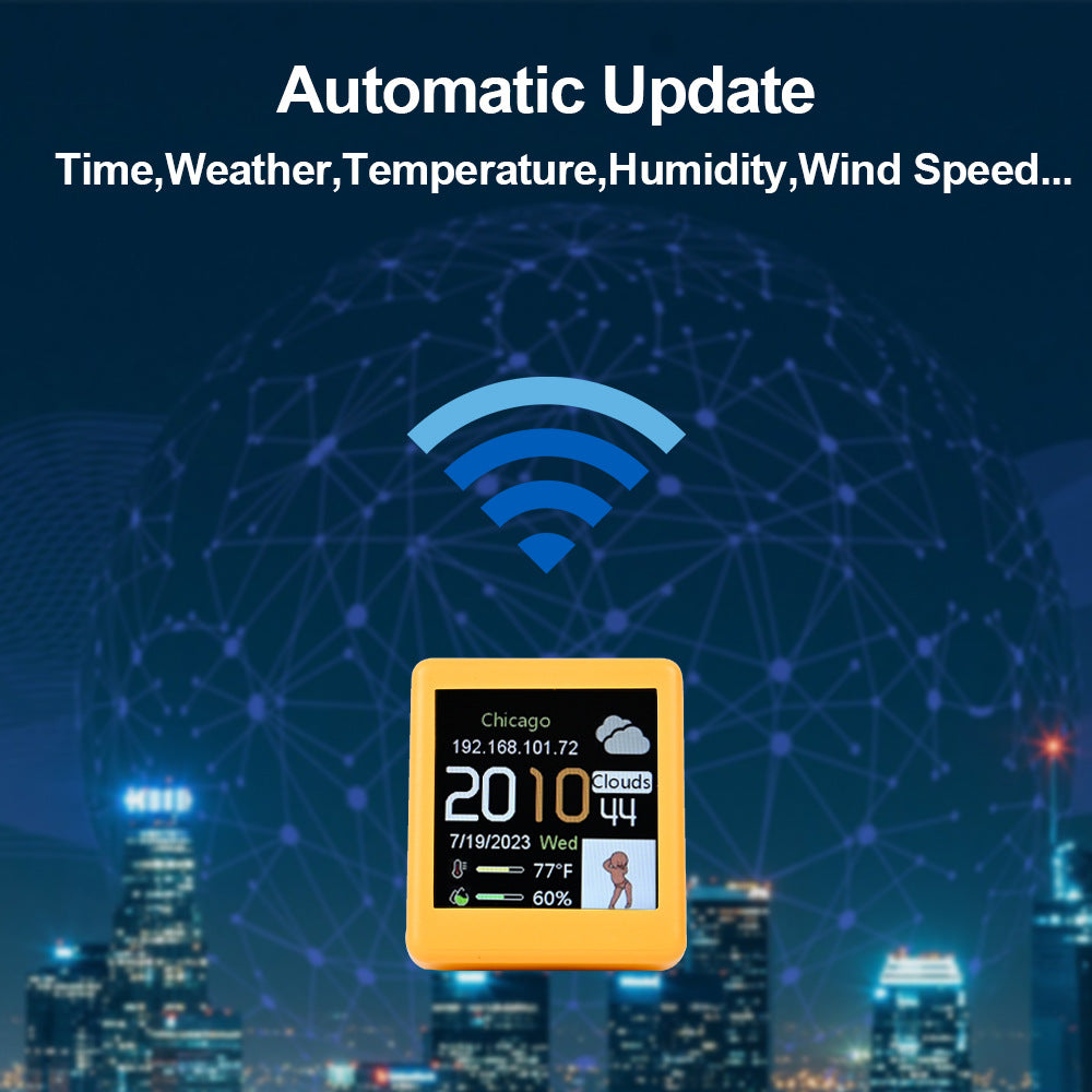 Wifi Weather Station Weather Forecast Temperature Humidity Smart Weather Station Smart Alarm Clock