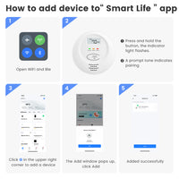 SMATRUL Tuya Smart WiFi Gas Leak Detector Natural Gas LPG Combustible Sensor with 100dB Alarm App Remote Notification Auto Valve Control