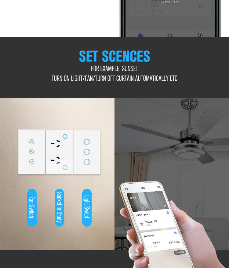 Smart life Tuya US Outlet Wall Socket Power Monitor Glass Timing Touch Smart Zigbee/WIFI Socket For Google Alexa