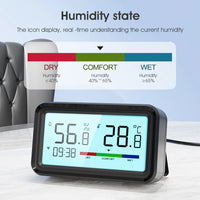 Backlight Digital Type-c Temperature and Humidity Smart Bluetooth Wifi Tuya temperature sensor For Voice Alexa Google Home