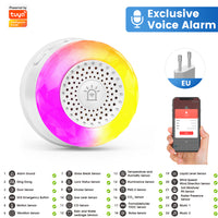 SMATRUL Tuya Wifi Smart Siren for Home Security Sound and Light Alarm Sensor EU US UK Plug Smart Home Life APP For Vibration CO VOC PIR Human Presence Sensor