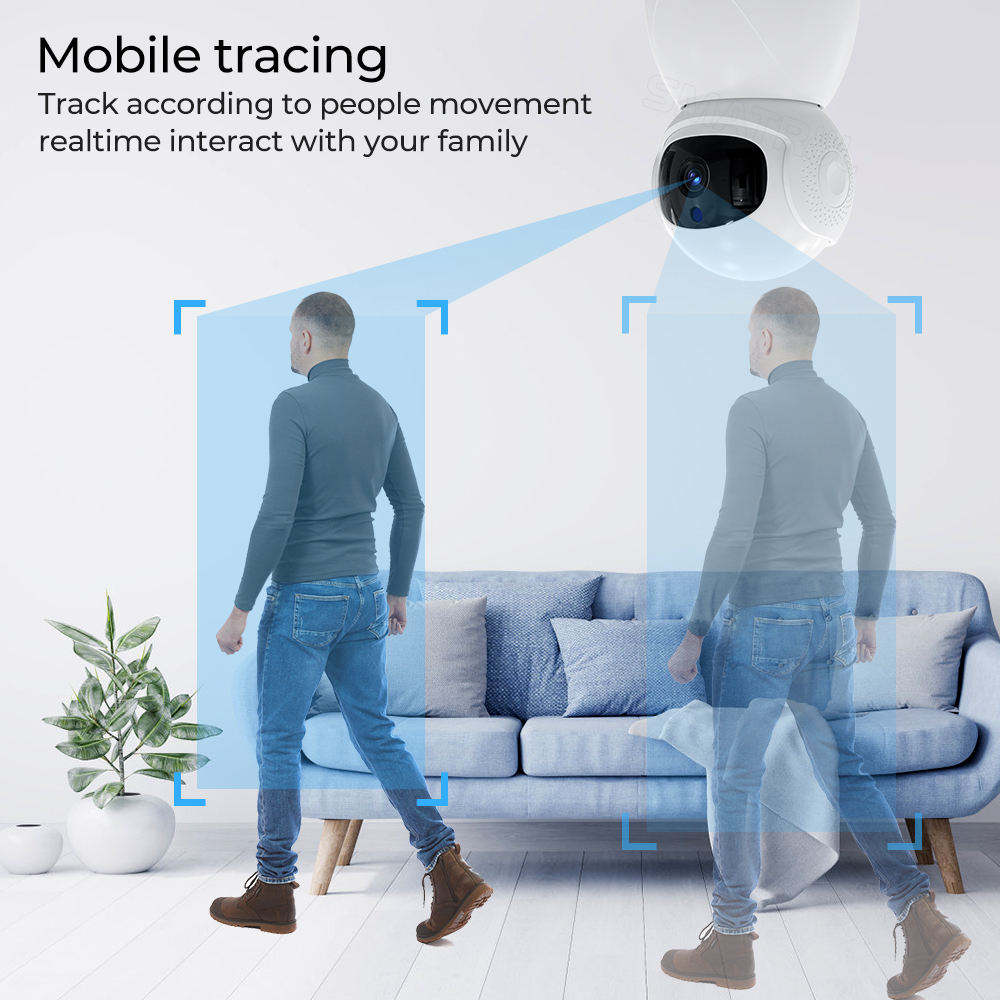 1080P HD Cctv AI Auto Tracking PIR Motion Human Detection Two Way