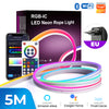 SMATRUL Smart Tuya WiFi LED Neon Strip, Waterproof Color Changing RGB Silicone Light Strip, 16.4ft