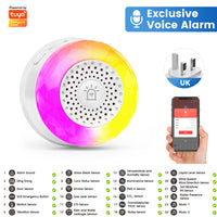 SMATRUL Tuya Wifi Smart Siren for Home Security Sound and Light Alarm Sensor EU US UK Plug Smart Home Life APP For Vibration CO VOC PIR Human Presence Sensor